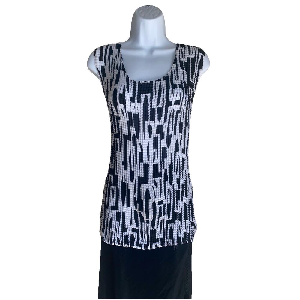 Y2K Essentials Women XL Boho Black White Designer Office Light Academia Blouse